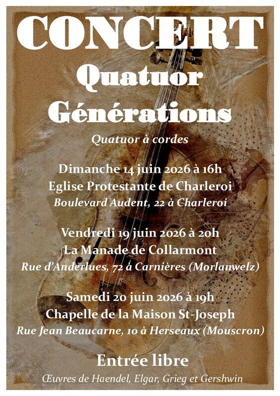 Concerts Concert Quatuor Generations