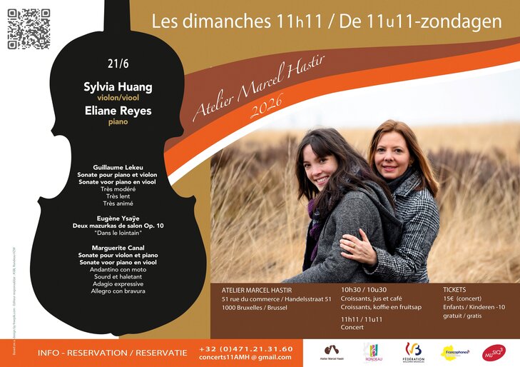 Concerts Piano Violon programme Lekeu - Canal - Ysaÿe