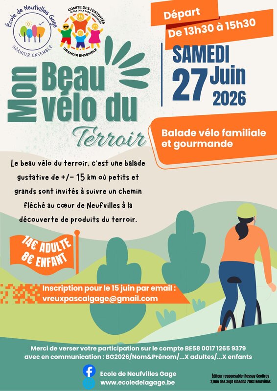 Loisirs Mon beau vélo Terroir - Balade vélo gourmande autour Neufvilles (Soignies)