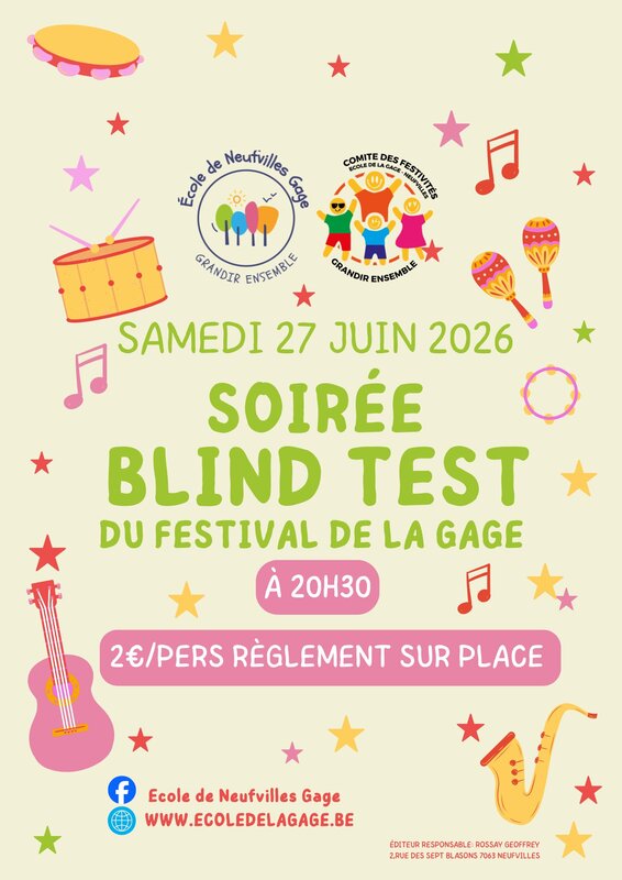 Soirées Blind test Festival la Gage