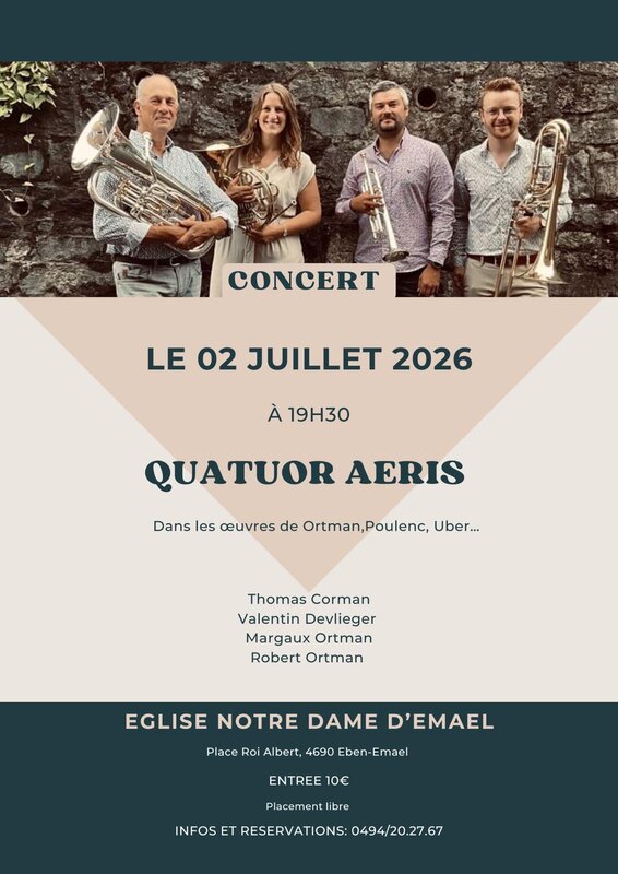 Concerts Concert Quatuor Aeris