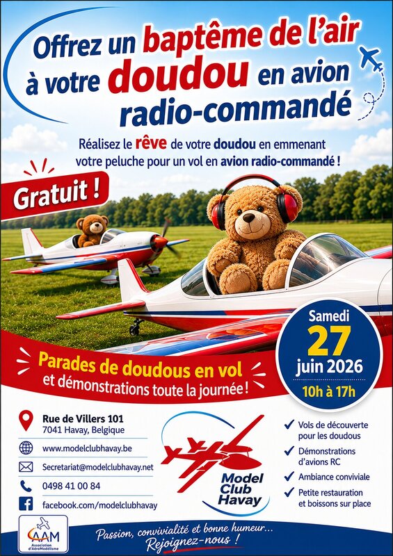 Loisirs Baptêmes doudou avion radiocommande