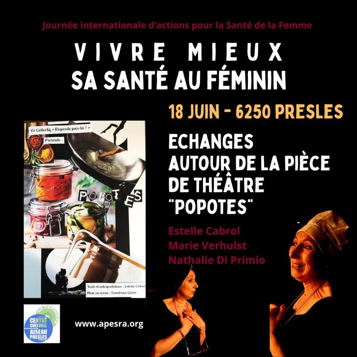 Spectacles Soirée Théâtre partages  vivre mieux santé féminin 