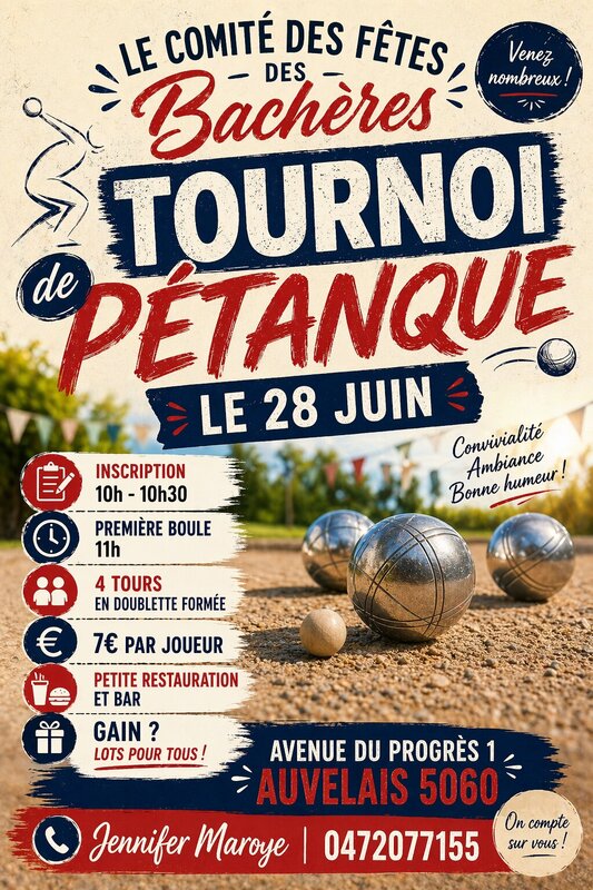 Loisirs Tournoi Pétanque
