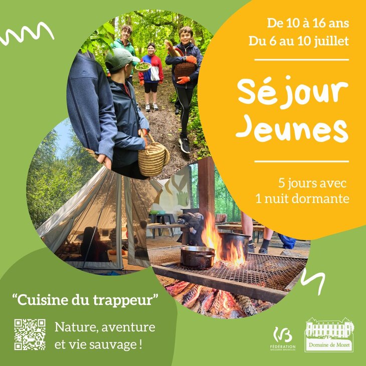 Stages,cours Séjour jeunes - Cuisine trappeur