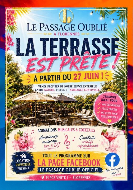 Soirées Profitez la nouvelle terrasse 