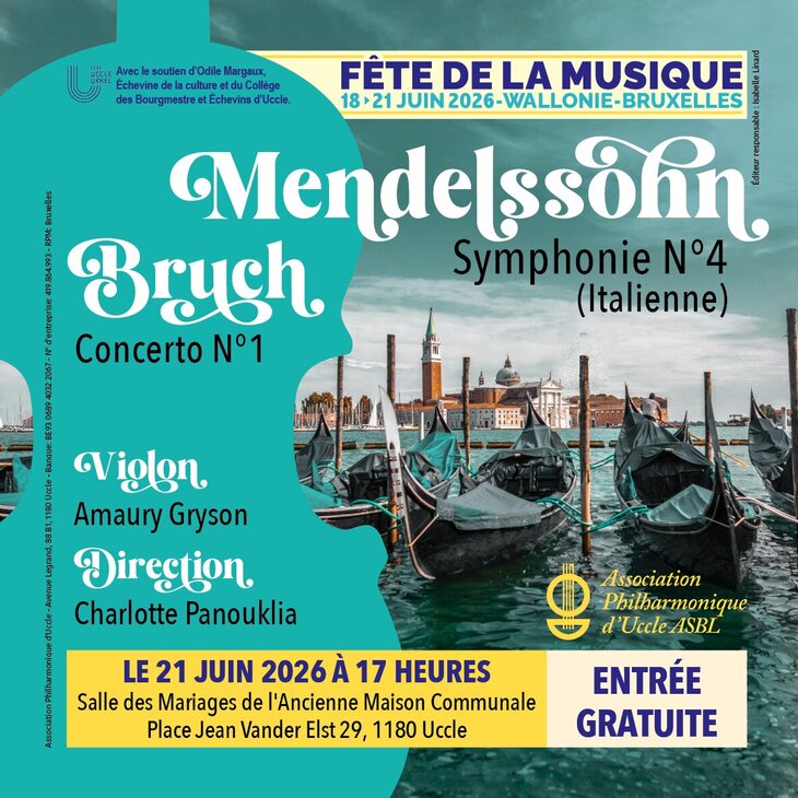 Concerts Fête la Musique: Concert Bruch - Mendelssohn