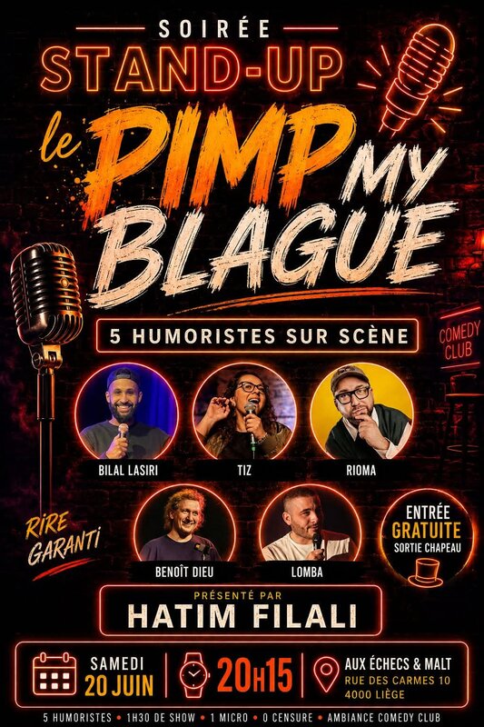 Spectacles Le Pimp Blague Comedy Club  (Soirée stand up)