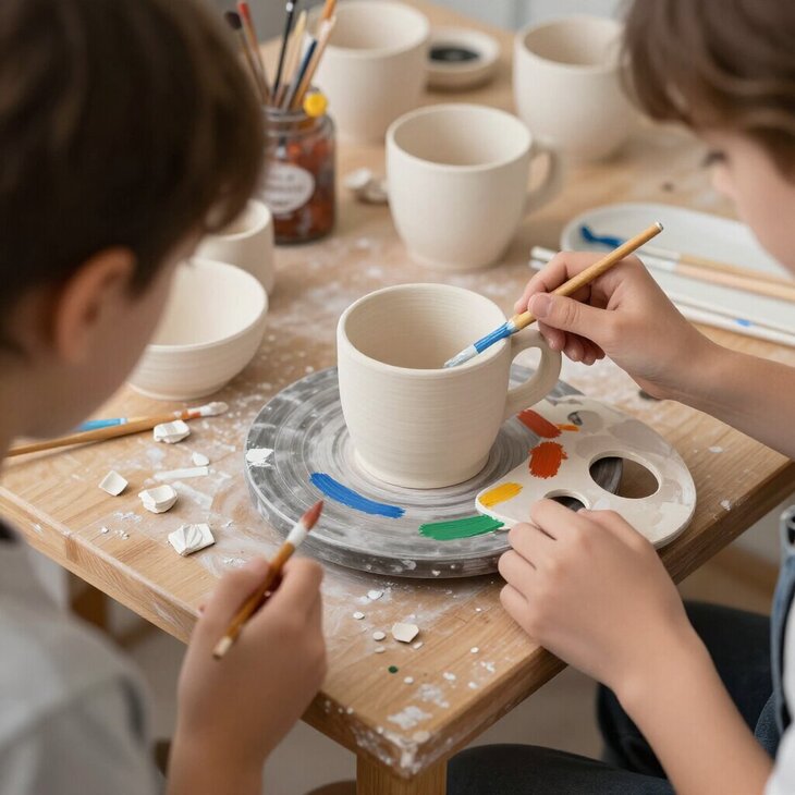 Stages,cours Atelier peinture céramique