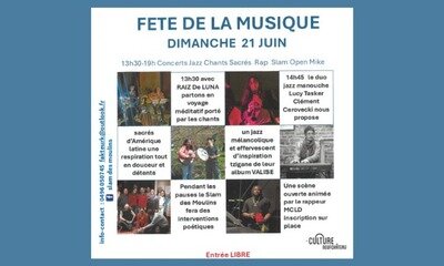 Concerts Fête la Musique Moulin Klepper