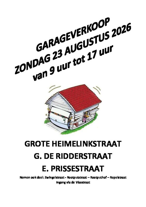 Garageverkoop met 7 deelnemende straten