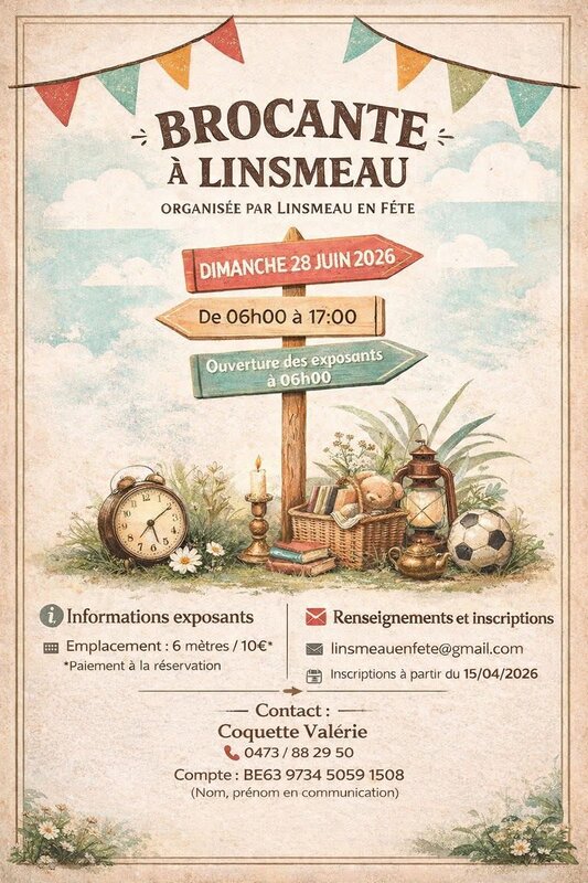 Brocante organisée Linsmeau fête
