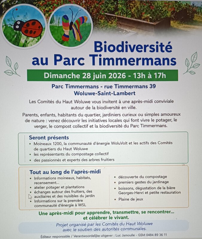 Loisirs Biodiversité Parc Timmermans