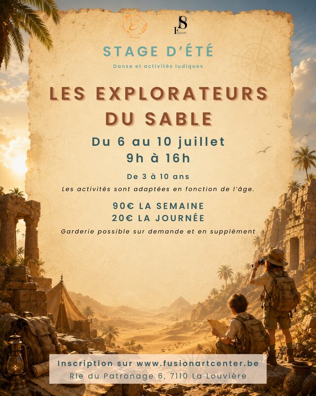 Stages,cours Les explorateurs sable