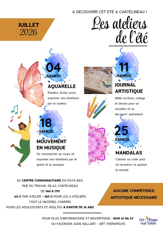 Stages,cours Les ateliers l été