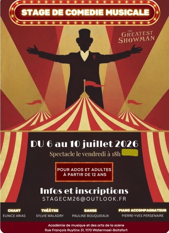 Stages,cours Stage privé Comédie Musicale
