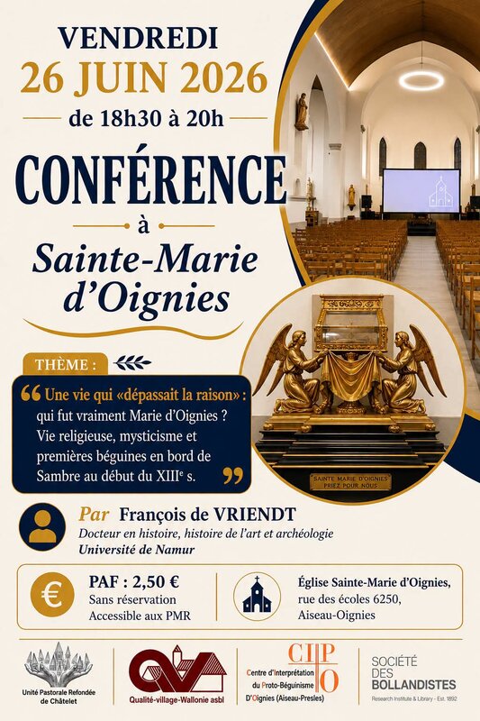 Conférences Soirée conférence la découverte Ste-Marie d Oignies