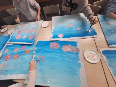 Stages,cours ETE 3/5 - SOLEIL, NUAGES ECLATS COULEUR