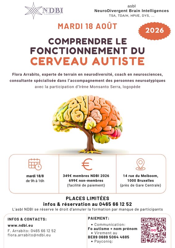 Stages,cours Comprendre fonctionnement cerveau autiste - Formation-atelier