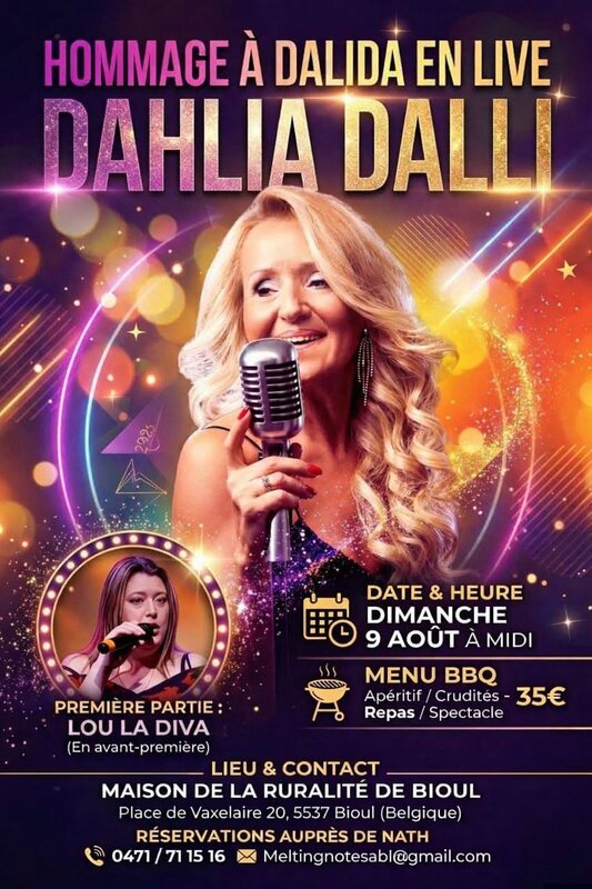 Concerts Repas/spectacle Dalida
