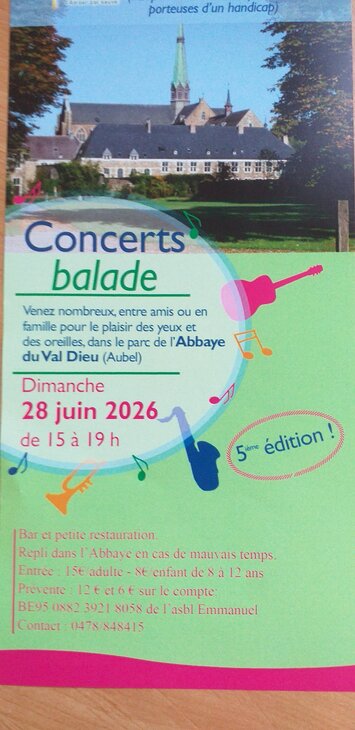 Concerts Concerts-balade dans parc l Abbaye Val Dieu