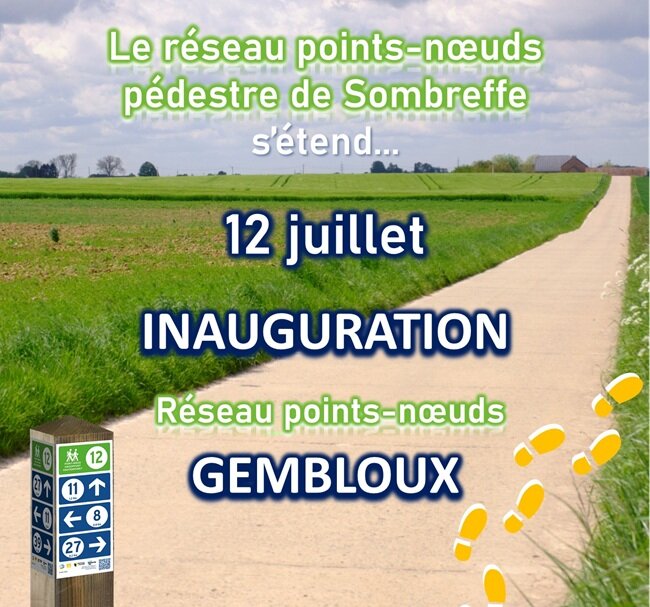 Loisirs Inauguration réseau points- noeuds pédestres Gembloux