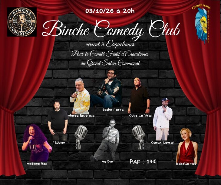 Spectacles Le Binche Comedy Club revient