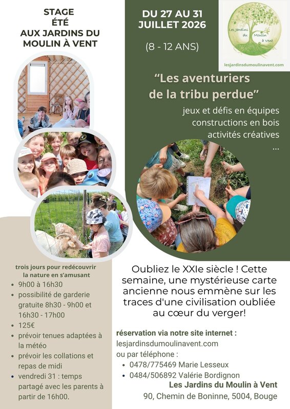 Stages,cours Stage enfant été : Les aventuriers la tribu perdue 