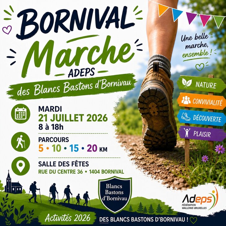 Loisirs 1e Marche Adeps Blancs Bastons d Bornivau