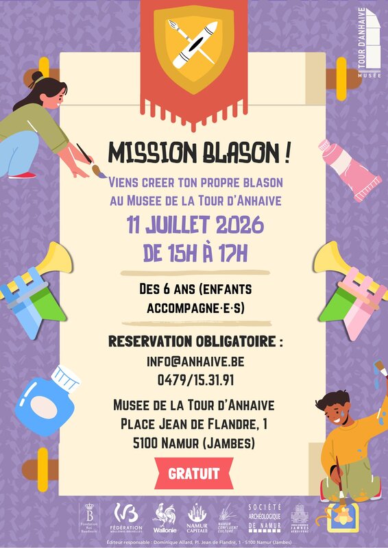 Stages,cours Atelier  Mission Blason ! 