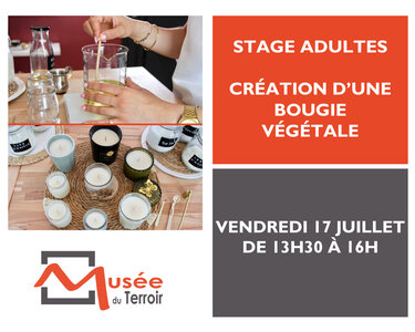 Stages,cours Stage Adulte : création d une bougie végétale