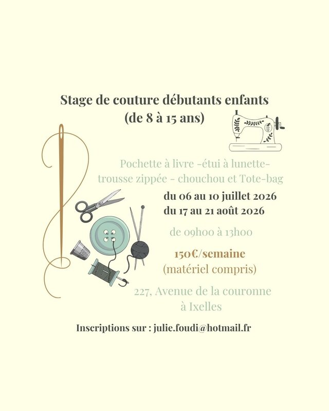 Stages,cours Stage couture