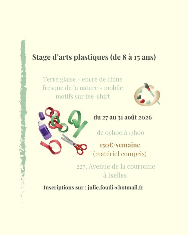 Stages,cours Stage d arts plastiques