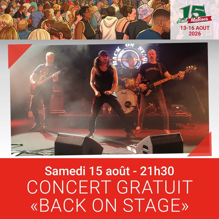 Concerts Grand Concert Gratuit  Back stage  cover band Classic Rock