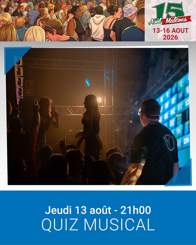 Soirées Quiz Interactif T.W. QuiZ - Fête xv août - Malèves Marie