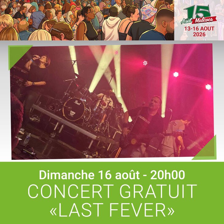 Concerts Concert le groupe Rock cover Last Fever