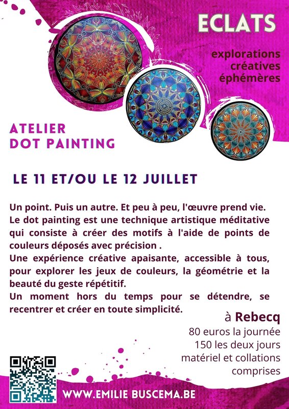 Stages,cours Atelier dot painting, peinture point