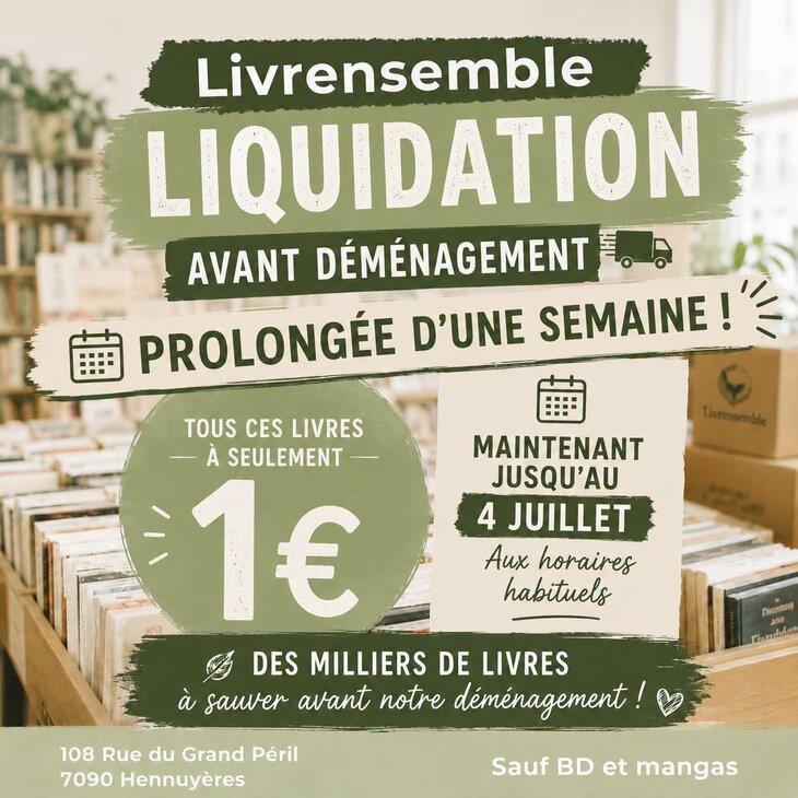 Loisirs Liquidation avant déménagement - Tous livres 1€