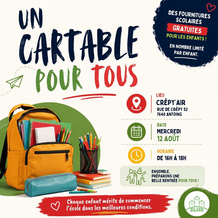 Loisirs Un cartable pour tous