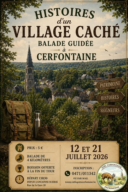 Loisirs Balade guidée : Cerfontaine, histoires d un village caché