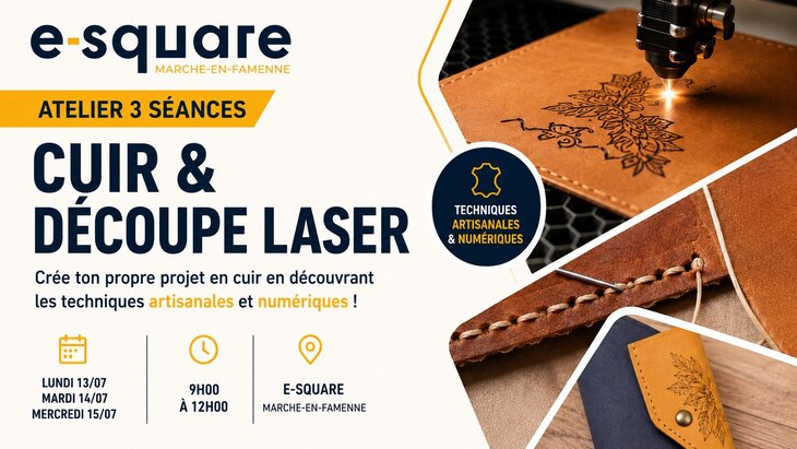 Stages,cours Atelier Cuir découpe laser