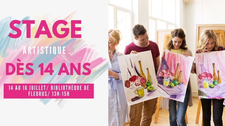 Stages,cours Stage artistique ado-adultes la bibliothèque Fleurus