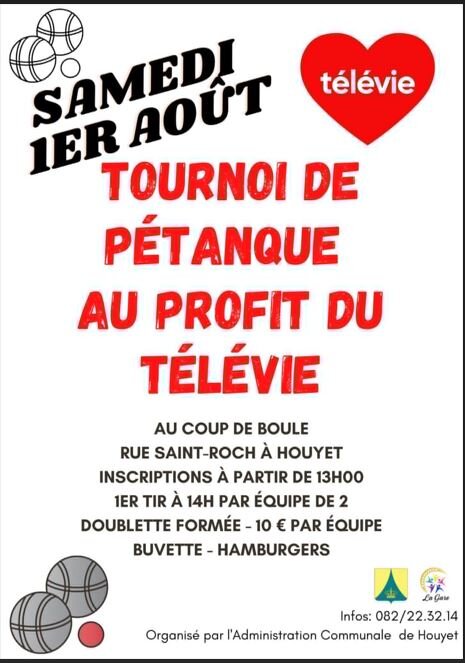 Loisirs Tournoi pétanque profit Télévie
