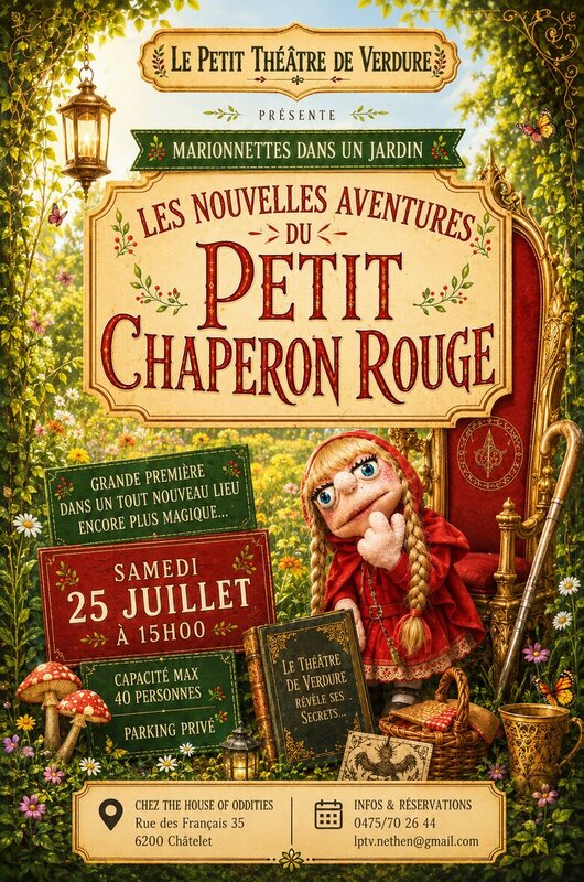Spectacles Le Petit Théâtre Verdure -  Les Nouvelles Aventures Petit Chaperon Rouge 