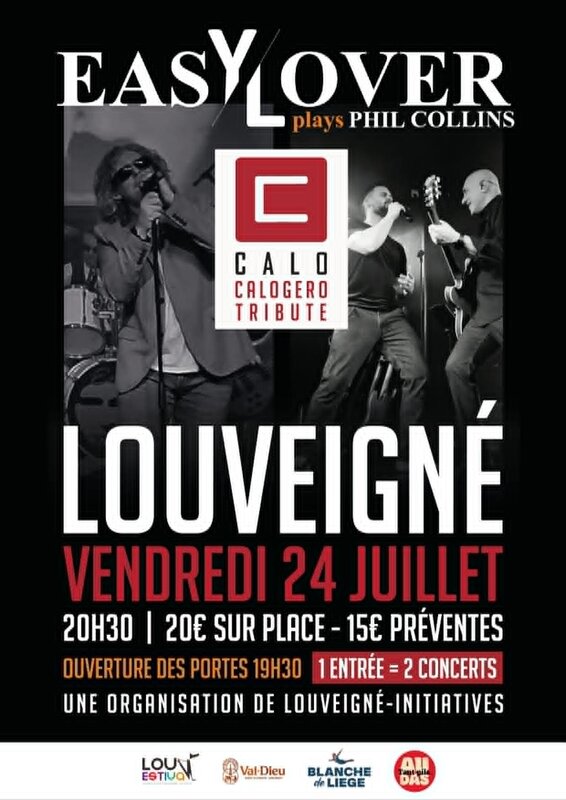 Concerts Louv Estival, Fête   Easy Lover plays Phil Collins & C.Calo Calogero Tribute