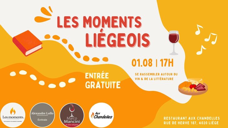 Soirées Les Moments Liégeois — rassembler autour vin & la littérature