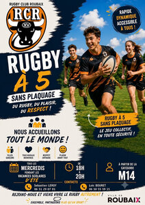 Loisirs initiation rugby 5 sans plaquage