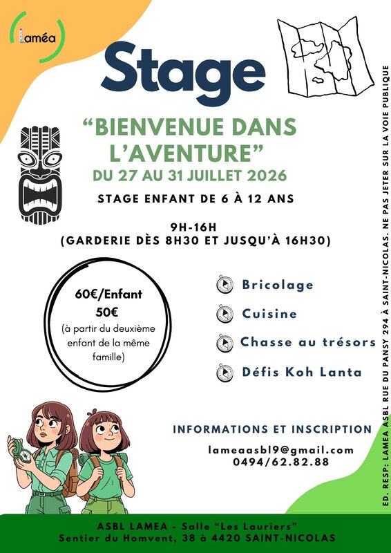 Stages,cours Stage : Bienvenue dans l’aventure