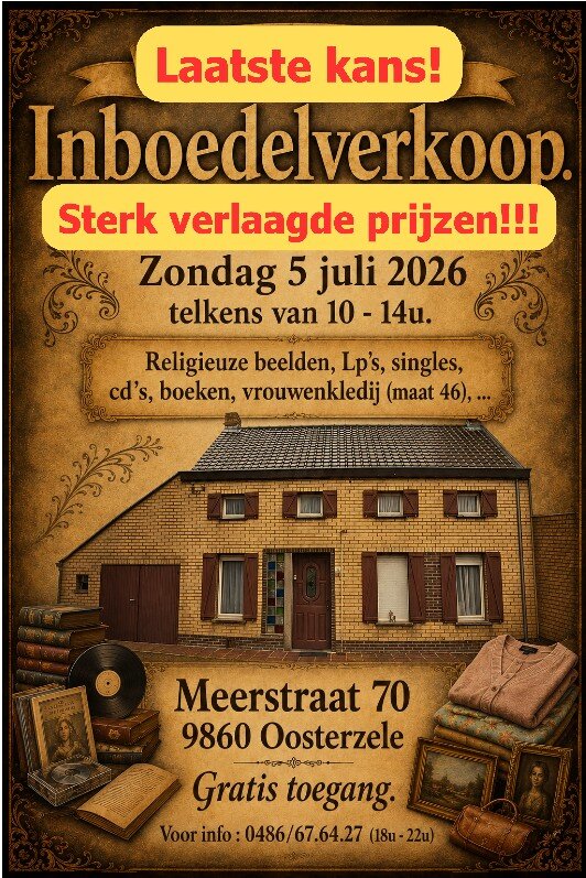 Inboedelverkoop - Laatste dag - Laatste kans - Sterk verlaagde prijzen