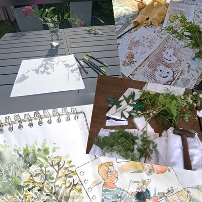 Stages,cours Carnet créatif d un jour : Empreintes nature